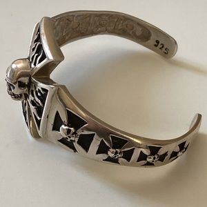 925 Silver bangle skull bracelet skulls